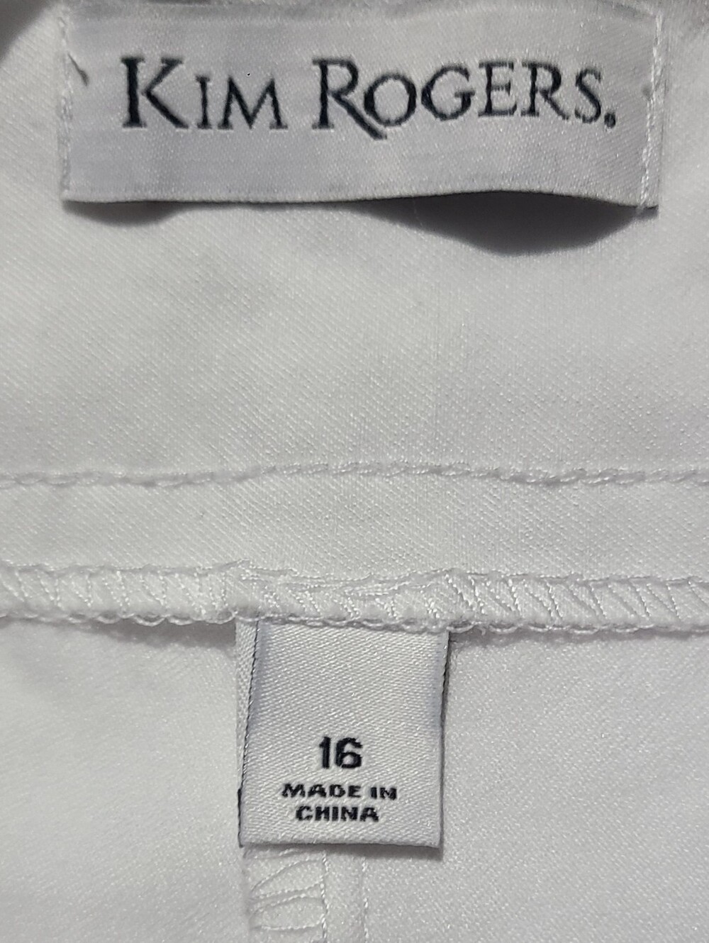 Kim Rogers Women’s White Ruffle-Hem Mini Skort Size 16 - Picture 5 of 7